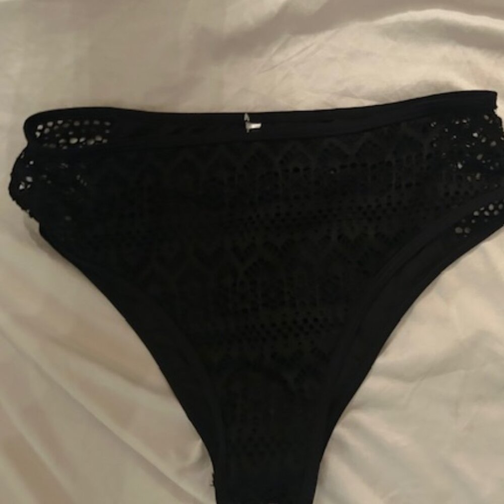 Size medium black swim wear suit bottom womens swimming